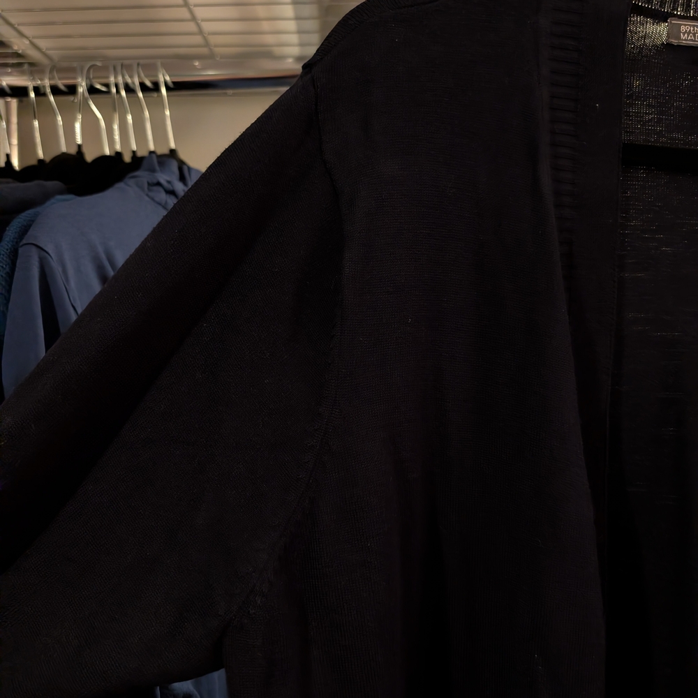 89th & Madison Midnight Blue Long Sleeve Open Front Cardigan Size 2X - Picture 5 of 10